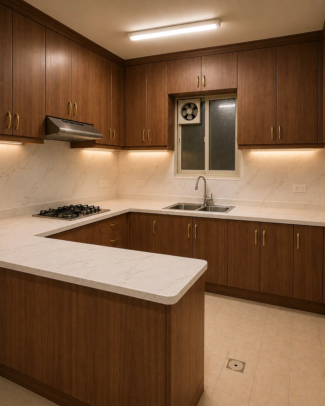 Space after interior wrapping